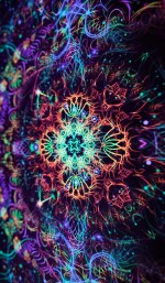 Флуоресцентное полотно «Space Mandala»