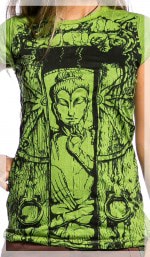 Зеленая футболка Будда