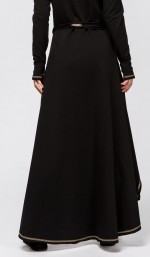 Черное асимметричное платье