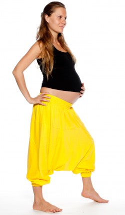 Шаровары жёлтые укороченные