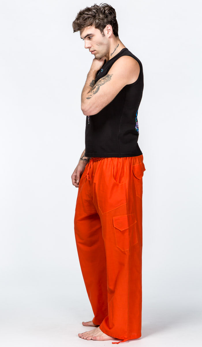 Оранжевые штаны с карманами Шурави