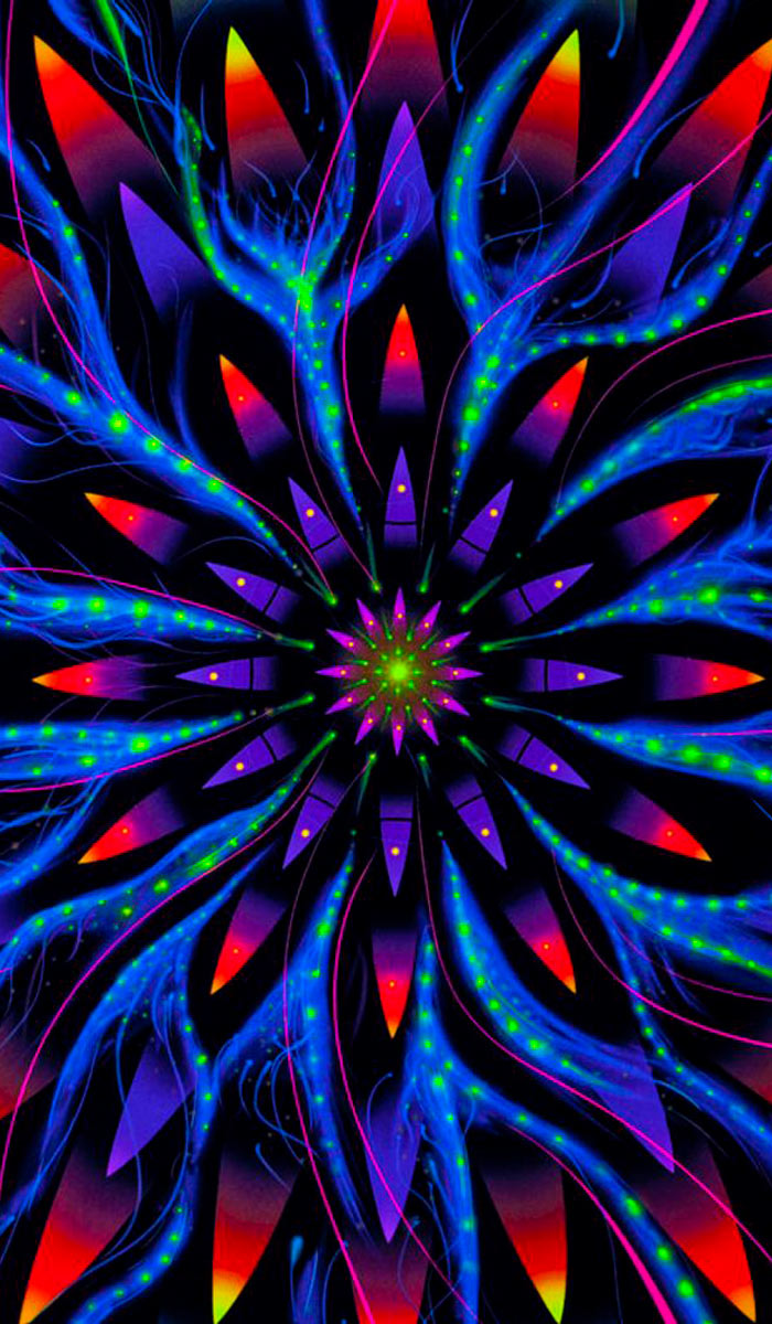 Квадратное полотно «Flower of Space Energy»